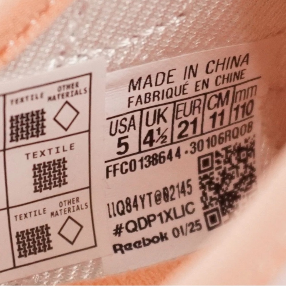NIB [Reebok] Zig Dynamica Toddler Athletic Shoes in Frosted Berry Peach Kids 5 - Picture 10 of 14